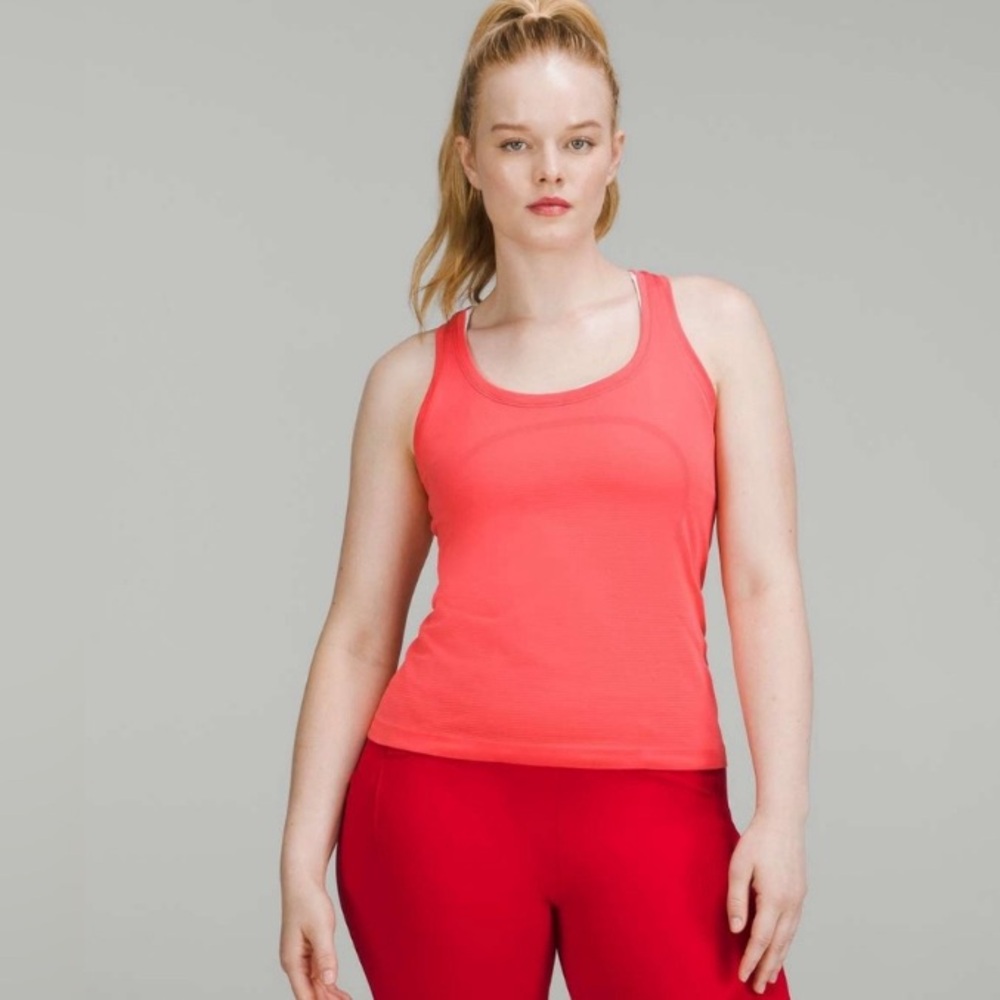 Like New! Lululemon Athletica Coral Red Tank- 6